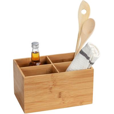Bambus Box Terra 4 Fächer, übersichtliche Aufbewahrung, Braun, Bambus natur - braun - Wenko Image