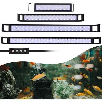 Swanew - 24W led Aquarium mit timer Beleuchtung Einfach zu bedienen Aufsetzleuchte,50-70cm