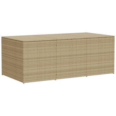 Vidaxl - Gartentruhe Beige 984L Poly Rattan 389984 Image