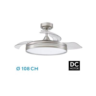 Fabrilamp Todolampara - Ventilador De Techo Luz Led Dc Micenas Niquel Aspas Desplegable 108d 6 Image