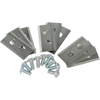 9x Ersatz-Messer kompatibel mit Mr. Gardener MR1000, MR400 Rasenmäher - Ersatzklinge Silber, Stahl Image