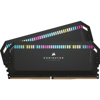 CORSAIR Arbeitsspeicher "Dominator Platinum RGB DDR5 6200MHz DIMM 32GB (2x16GB)", bunt (eh13), 32GB, 6200 MHz, Arbeitsspeicher, RGB Beleuchtung ICUE