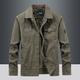 Per uomo Giacca Cargo Giacca di transizione All'aperto Giacca a Vento Tasche Multiple Tutte le stagioni Semplice Casual Bavero Cachi Verde militare Blu scuro Giacca