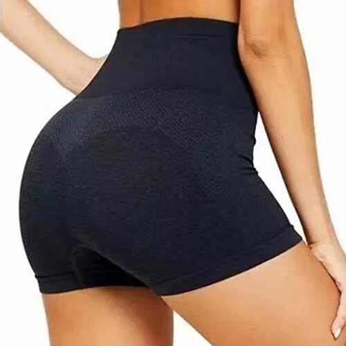 Per donna Shorts da Palestra Shorts da yoga Shorts da allenamento Vita Alta Pilates Allenamento in Palestra Allenamento Pantaloncini Tinta unica Nero Blu Azzurro cielo Gli sport Abbigliamento sportivo