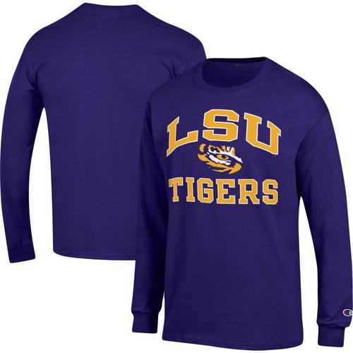 Lila LSU Tigers High Motor Langarm-T-Shirt von Champion für Herren