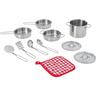 Teamson Kids - Little Chef Francoforte in acciaio inox Cooking set di accessori 11 pc TK-M00001