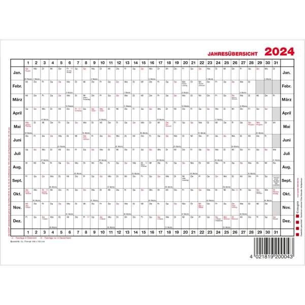GÜSS Tafelkalender 1 Jahr/1 Seite A6 Kalendarium 2026 Image