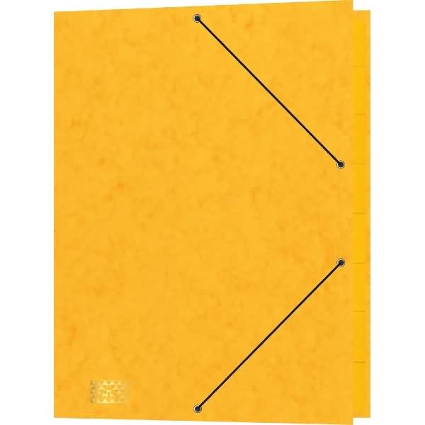 RNK Ordnungsmappe A4 Glanzkarton 390 g/qm DIN 9 Fächer gelb Image