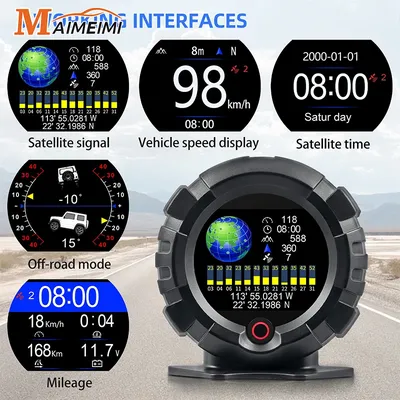 X95 GPS HUD Auto Head Up Display 4x4 Off-road Neigungsmesser Hang Winkel Geschwindigkeit Satellite Timing Auto zubehör Multifunktions Meter