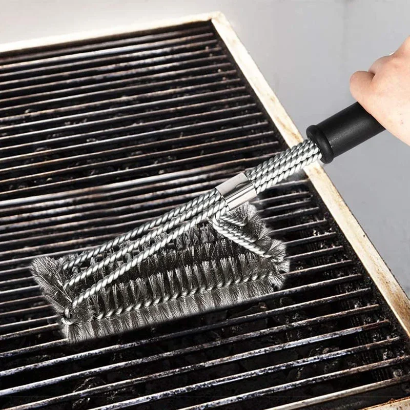 Grill Grill Edelstahl Grill bürste Draht borsten Antihaft-Reinigungs bürsten mit Griff Flecken entfernen Grill zubehör