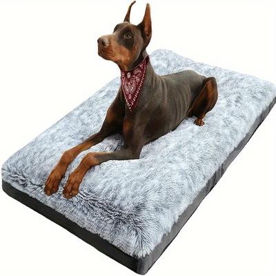 TEMU Dog Bed Plush Dog Kennel Bed For Crates Washable Dog Bed Autumn And Winter Warm Dog Cushion