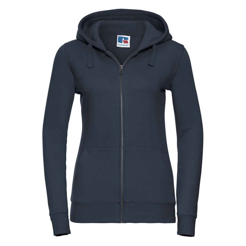 Russell - "Authentic" Kapuzenpullover Durchgehender Reißverschluss für Damen (Dunkelblau) Image