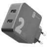 Multipower 2 - Wandladegerät 2x usb-a 12W + 12W (schwarz) - Cellularline