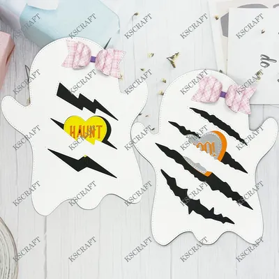 KSCRAFT Halloween Scratches Pocket Slit Cutting Dies Stencils for DIY Scrapbooking Decorative