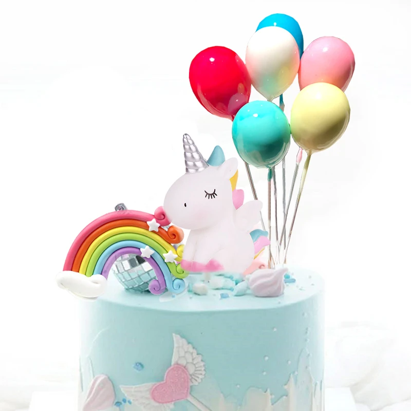 Einhorn Kuchen Topper Regenbogen Einhorn Horn Flügel Mädchen Geburtstag Party DIY Dekoration Cupcake Wrapper Einhorn Thema Party Supplies