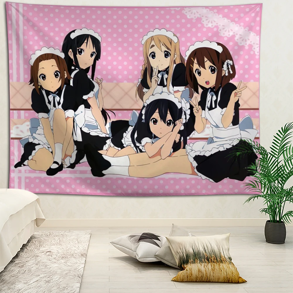 K-ON! Anime Wandteppich Wandbehang Böhmische Wandteppiche Mandala Home Decor Zubehör Image