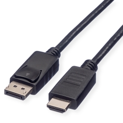 ROLINE RM DisplayPort Kabel DP - HDTV, ST/ST, schwarz, 2 m Image