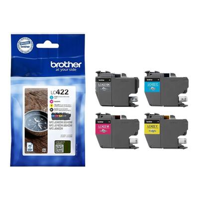 Original Brother LC-422VAL Druckerpatronen Multipack (Schwarz,Cyan,Magenta,Gelb)