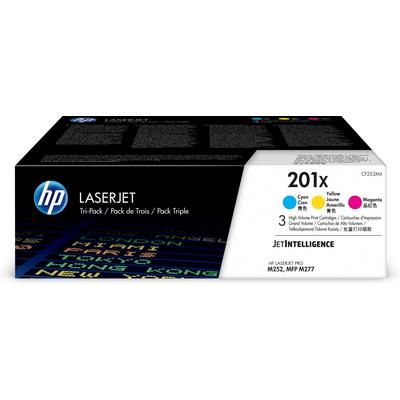 Original HP CF253XM / 201X Toner Cyan, Magenta, Gelb