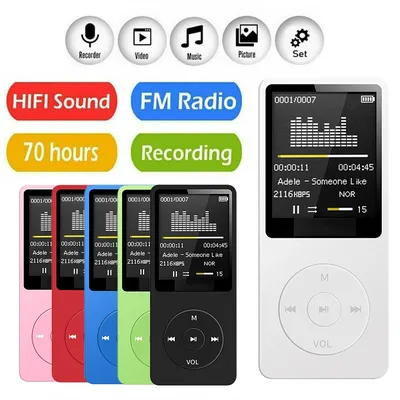 Portable MP3 Player Rechargeable Record Noise Conduction Media Lossless Pocket Sport Music Play with