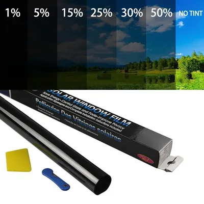 50x300cm Black Car Window Flim Privacy Sun Blocking Anti UV Window Tint Opaque Window Film Sticker