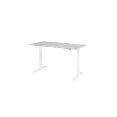 Hammerbacher-Sitz-Steh-Schreibtisch el.160x80cm Beton/Weiß-VXMKA16/M/W Image