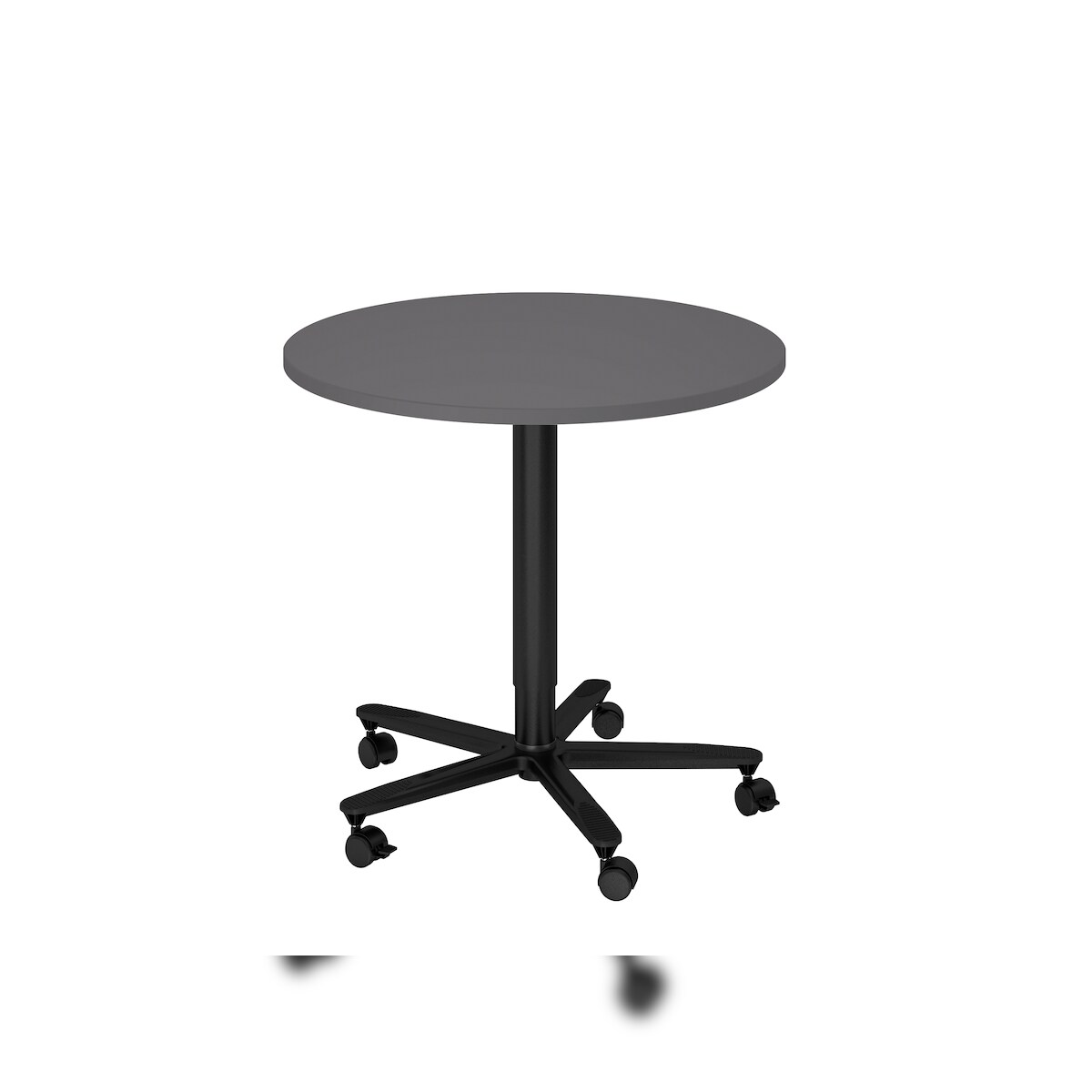 Hammerbacher-Säulenhubtisch 80cm rund Graphit/Schwarz-VST08/G/D Image