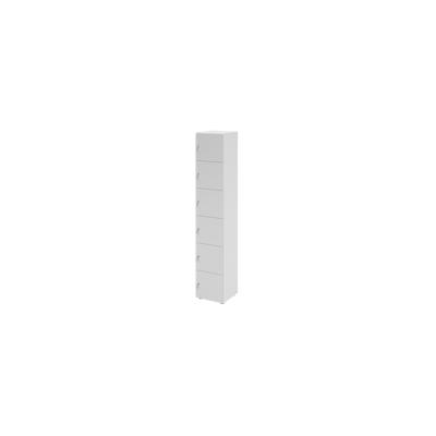 Hammerbacher-Schliessfachschrank 6OH Weiss/Grau,6xDS-V264L6/W/5/DS Image