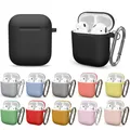 Per Apple AirPods 1/2 generazione cover Auricolari bluetooth wireless Custodia per AirPods 2 1 Slilcone Cover Accessori con portachiavi