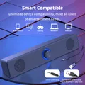 Doppi altoparlanti da tavolo lunghi cablati 1002, wireless Bluetooth 3511, alimentati tramite USB, AUX 3,5 mm, luci a LED Altoparlante TV stereo per laptop 3D