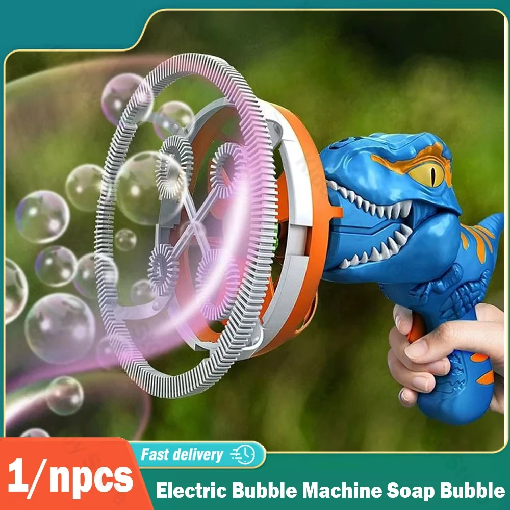 Kinder Elektrische Blase Maschine Seife Blase Tragbare Riesige Dinosaurier Blase Gebläse Kinder Blase Gun Maker Kinder Geburtstag Geschenk Image