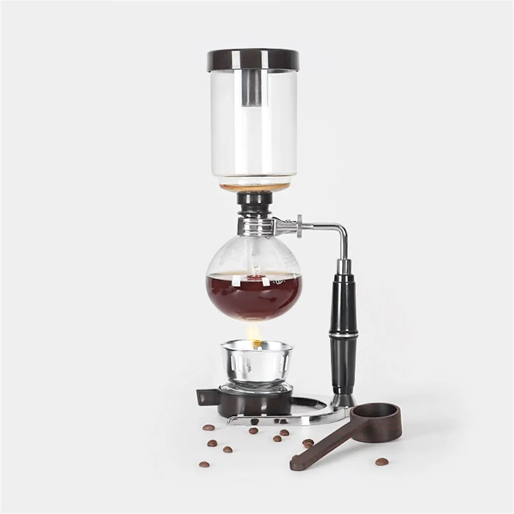 TCA-5 Glas Siphon Kaffee maschine-3 Tasse profession elles Brüh system-stilvoll und langlebig für zu Hause Wohnheim Büro Coffee Shop