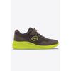 Sneaker LOTTO, Gr. 32, grau (grau, lime), Textil, Synthetik, sportlich, Schuhe, - in kinderfußgerechter Passform