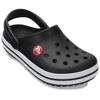 Clog CROCS "Crocband Clog", Kinder, Gr. 23, schwarz-weiß (schwarz, weiß), Croslite, casual, Schuhe, Sandale, Sommerschuh, Badeschuh mit Lüftungsöffnungen