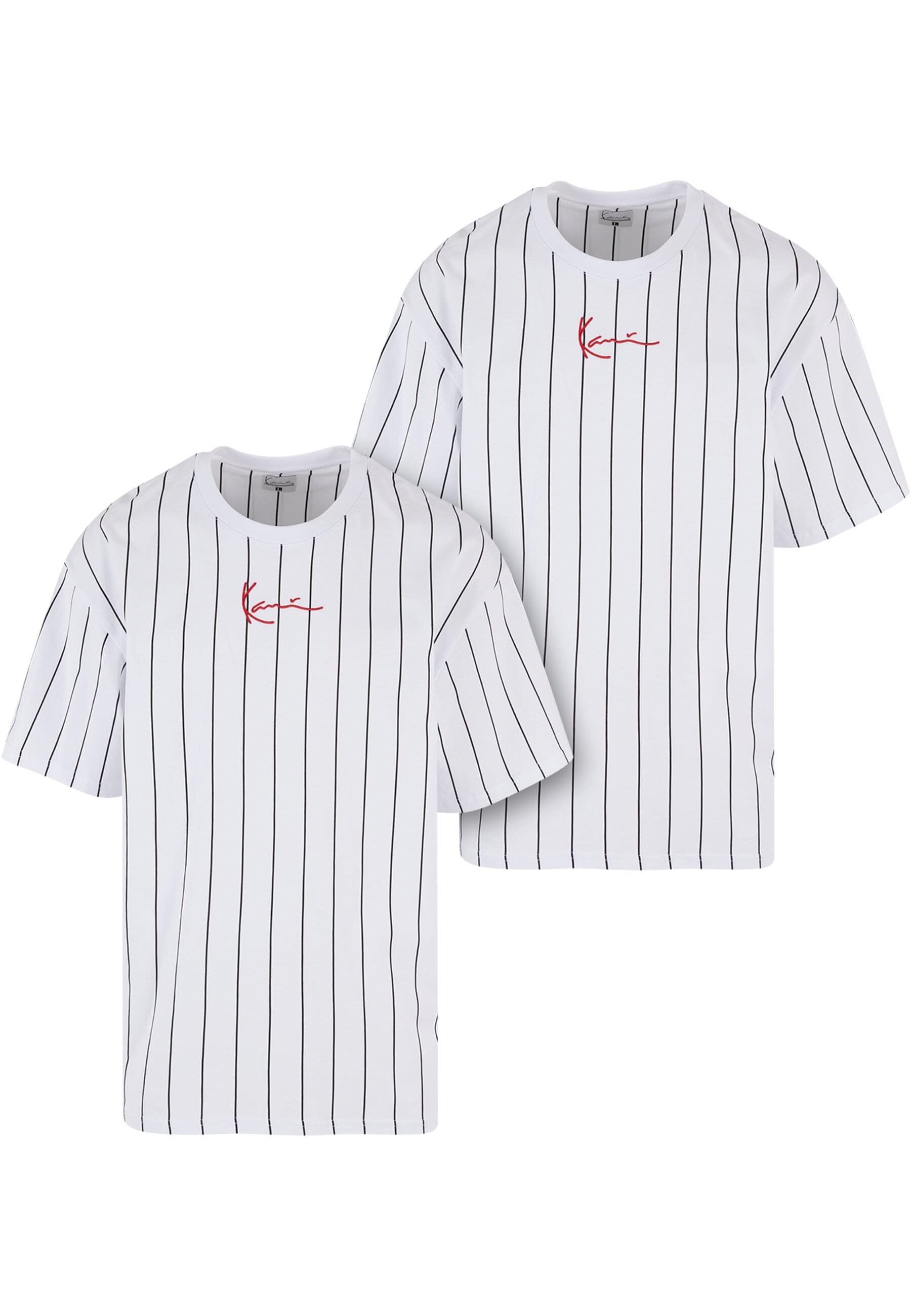 T-Shirt KARL KANI "Karl Kani Herren", Herren, Gr. L, weiß, 100% Baumwolle, gestreift, oversize, Rundhals, Shirts Image