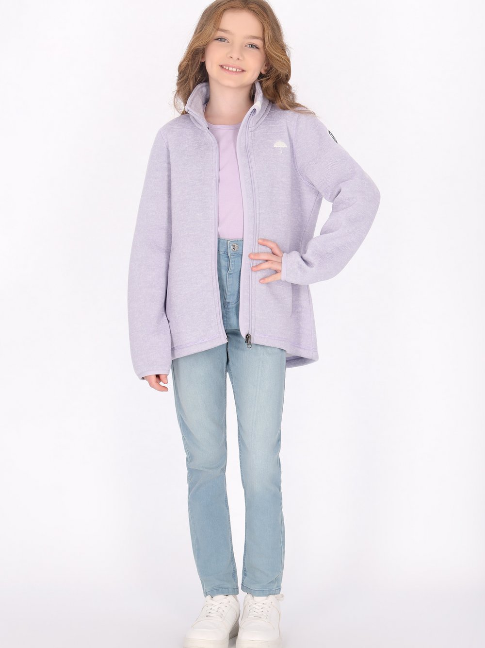 Schmuddelwedda Strickfleecejacke Mädchen flieder, 98 Image