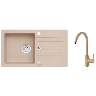 Sets - Granitspüle-Set Cortina 140 und Armatur Tonia, beige SETA733 - Alveus Image