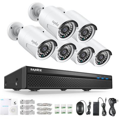 Sannce 8CH 1080P fhd poe Netzwerk Video Sicherheitssystem Mit 6 stücke 2MP cctv Outdoor Wetterfeste