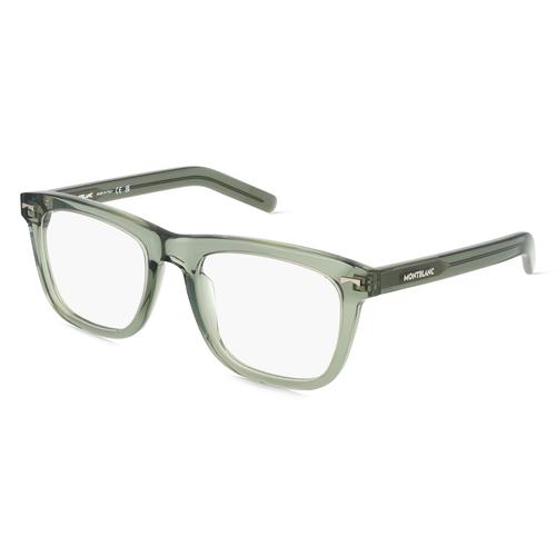 Montblanc MB0262O Herren-Brille inkl. Gläser Vollrand Rechteckig Acetat-Gestell 53mm/20mm/145mm, grau