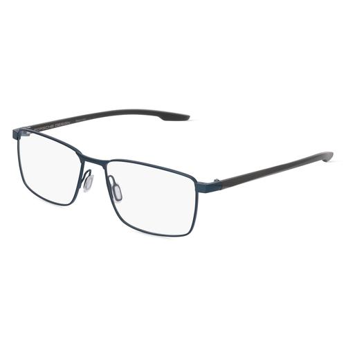 Porsche Design 8733 Unisex-Brille inkl. Gläser Vollrand Eckig Metall-Gestell 55mm/16mm/150mm, blau