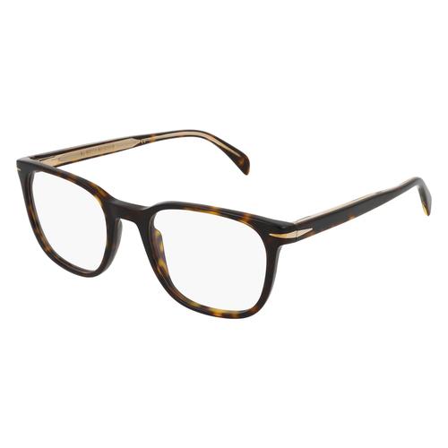 David Beckham DB 1107 Herren-Brille inkl. Gläser Vollrand Eckig Acetat-Gestell 52mm/20mm/150mm, braun