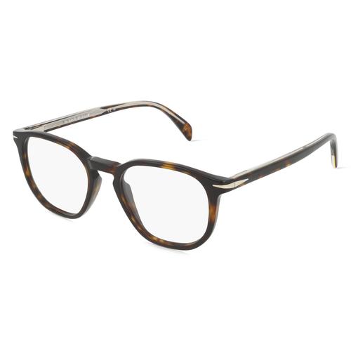 David Beckham DB 1106 Herren-Brille inkl. Gläser Vollrand Eckig Acetat-Gestell 50mm/19mm/150mm, braun