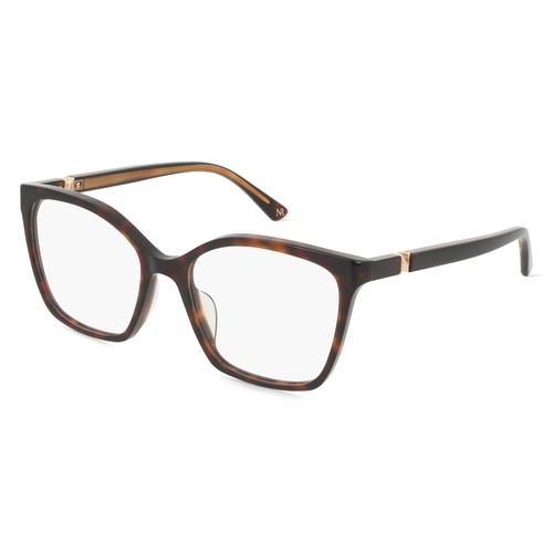 Nina Ricci NRIVNR350 Damen-Brille inkl. Gläser Vollrand Eckig Kunststoff-Gestell 53mm/17mm/140mm, braun