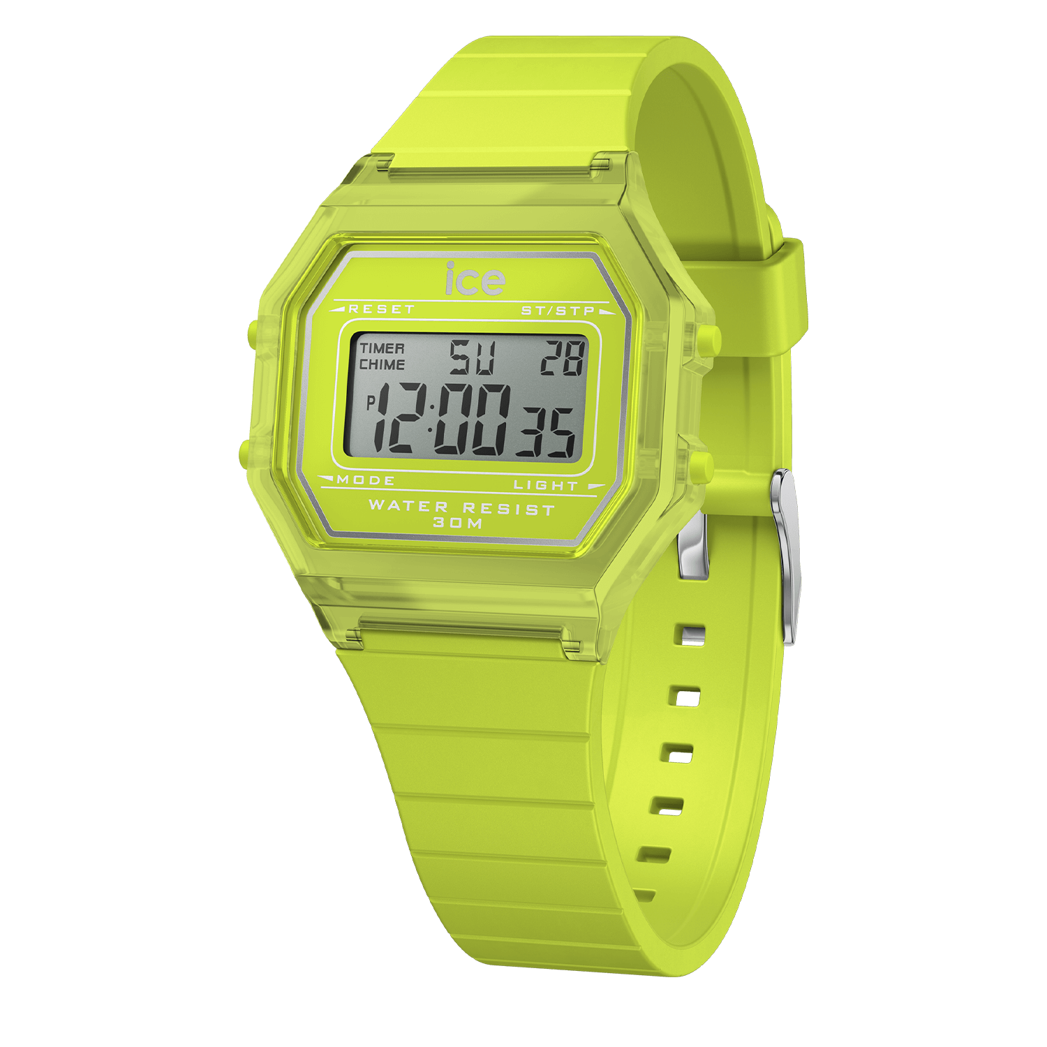 Ice-watch Childrens Unisex Ice Watch Ice Digit Retro - Green Lime - Clear Child's 022890 Silicone - One Size