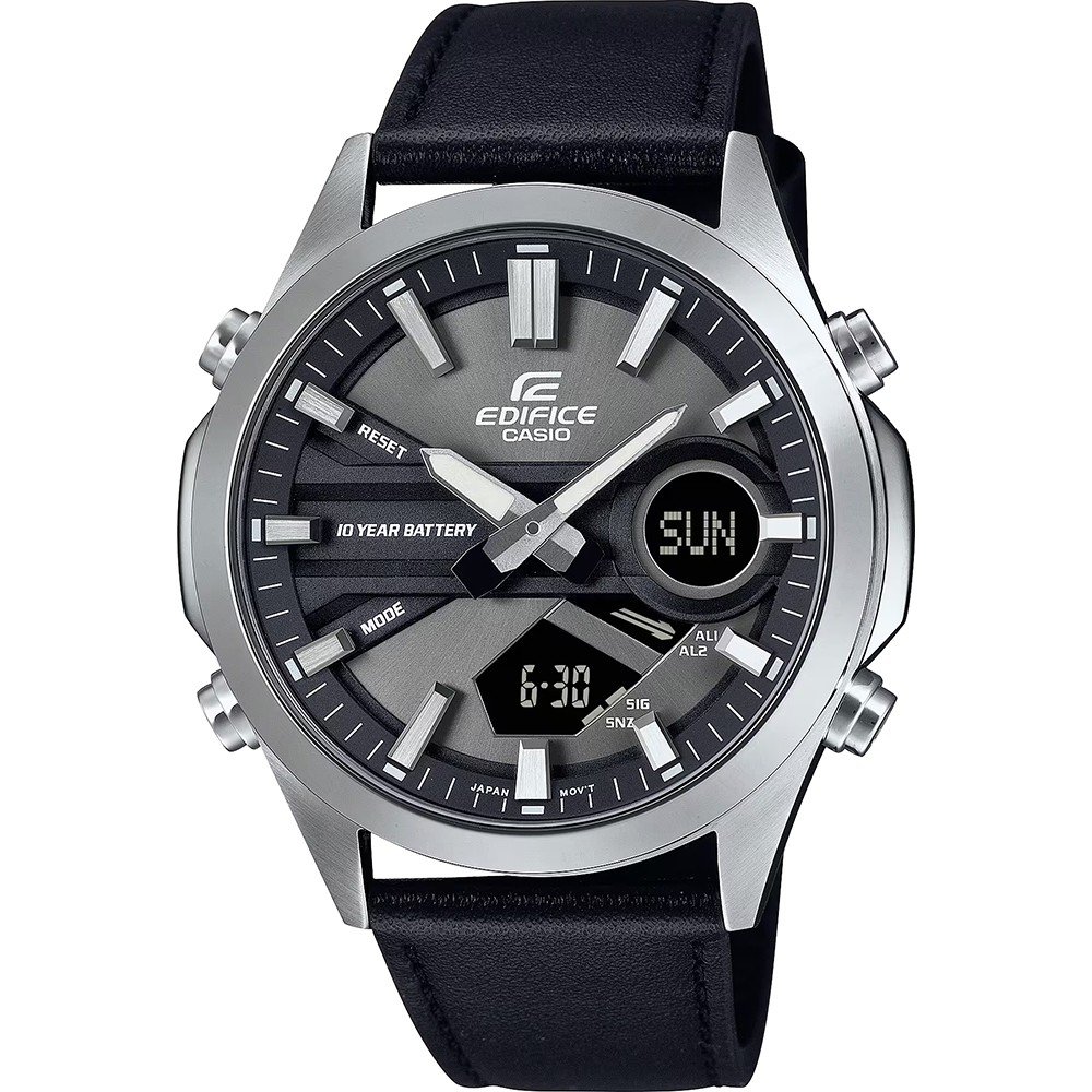 Casio Edifice Mens Black Watch EFV-C120L-8AEF Leather - One Size | Casio Sale | Discount Designer Brands