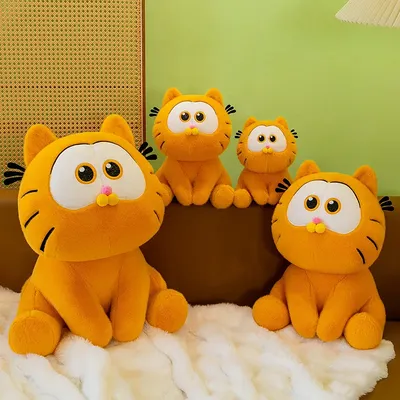 25-55cm Kawaii Anime Cartoon Garfield Plush Doll Toys Sofa Decoration Cute Cat Soft Stuffed Toy Room