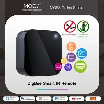 MOES Tuya ZigBee Smart IR Remote Control Universal Infrared Remote Controller for Smart Home works