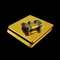 Metal Brushed Gold PS4 Slim Stickers Play station 4 Skin Sticker Decals For PlayStation 4 PS4 Slim Console and Controller Skin