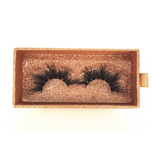 25 mm Wimpern, dramatische 6d Kunstnerz-Wimpern, flauschige Volumenwimpern, dicke gekreuzte Wimpern, lange Kunstnerz-Wimpern, 25 mm Image