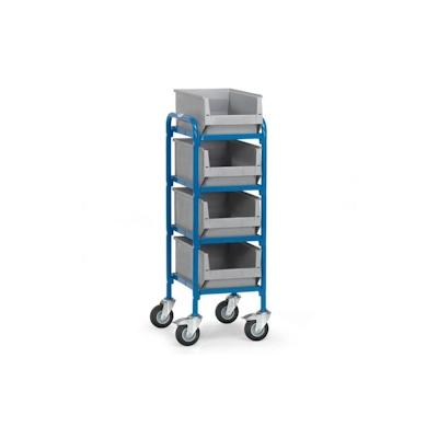 Fetra 32921 Etagenwagen Stahl pulverbeschichtet Traglast (max.): 250 kg Brillantblau (RAL 5007) Image